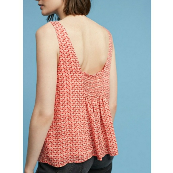 Maeve Verena Tie-Front Blouse in Orange - Picture 2 of 7